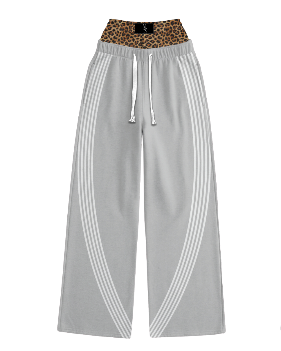 GRAY DOUBLE WAISTED SWEATS